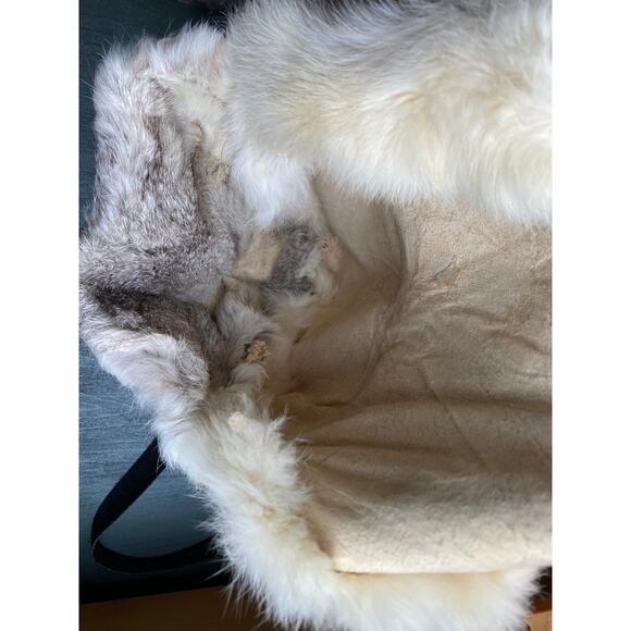 Vintage Fur Purse Rabbit Leather - Picture 6 of 8